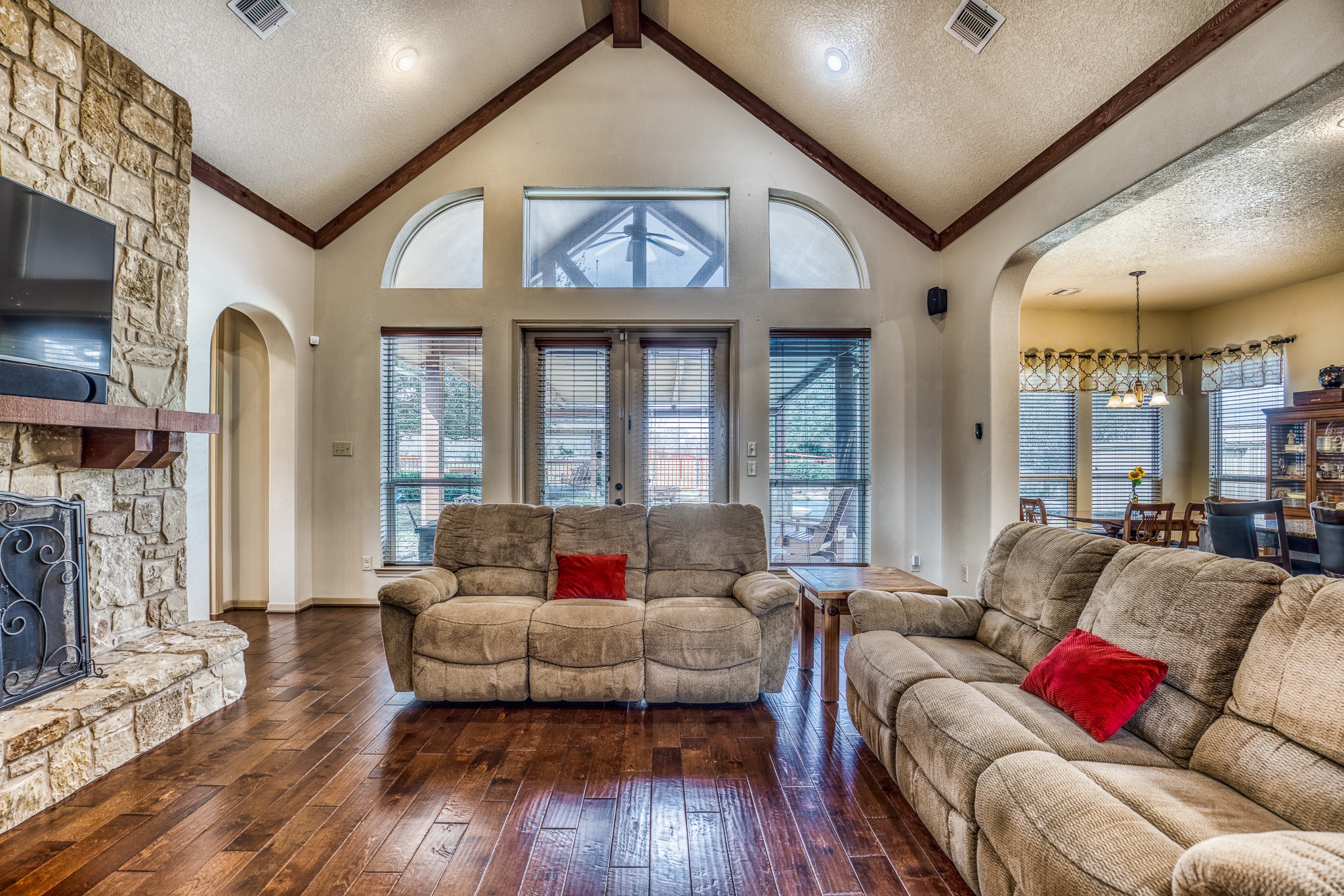 677 Grubbs Road Sealy, TX 77474 - Photo 5 of 40 a living room with furniture or couch and a wooden floor