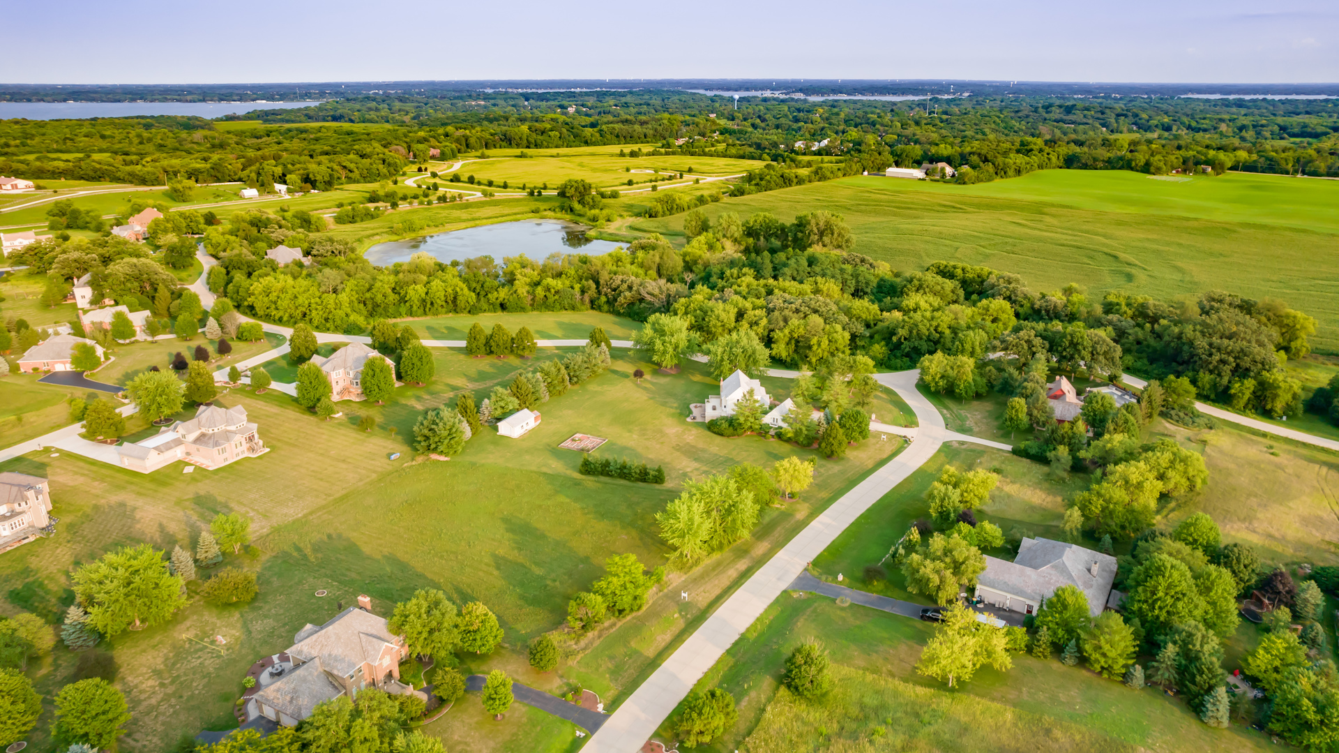 a view of an outdoor space and a lake view