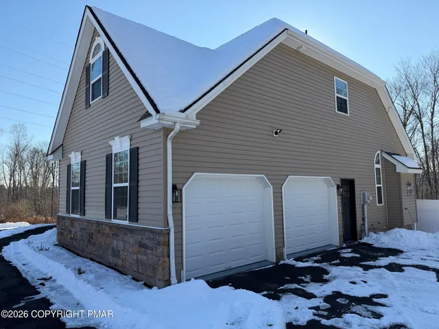 a view of backyard of house