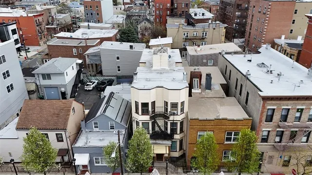 an aerial view of multiple house