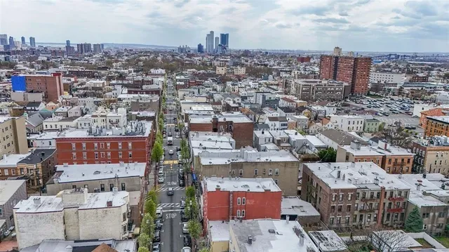 an aerial view of a city