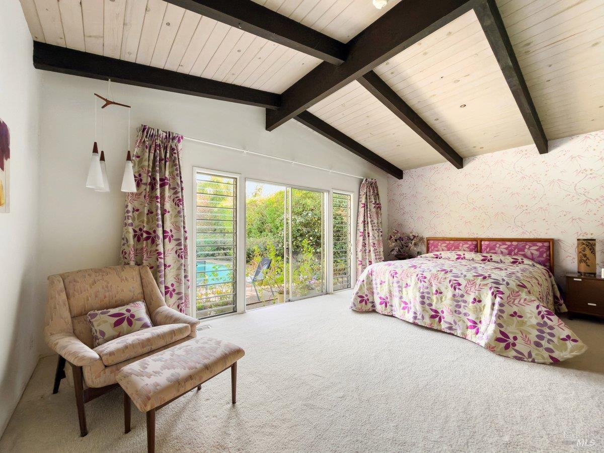 5 Mather Road San Anselmo, CA 94960 - Photo 15 of 58 a bedroom with a bed and a large window