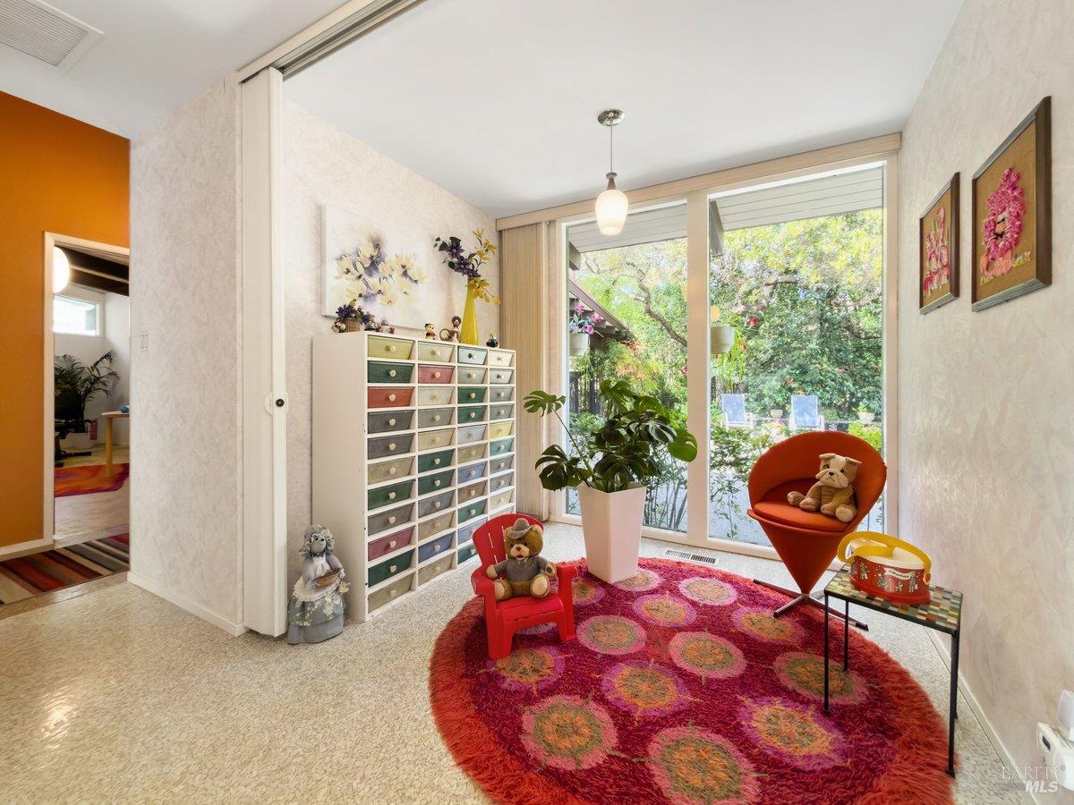 5 Mather Road San Anselmo, CA 94960 - Photo 33 of 58 a view of a dining room with furniture window and outside view