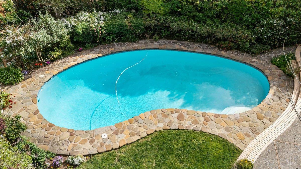 5 Mather Road San Anselmo, CA 94960 - Photo 56 of 58 a view of a swimming pool with a yard