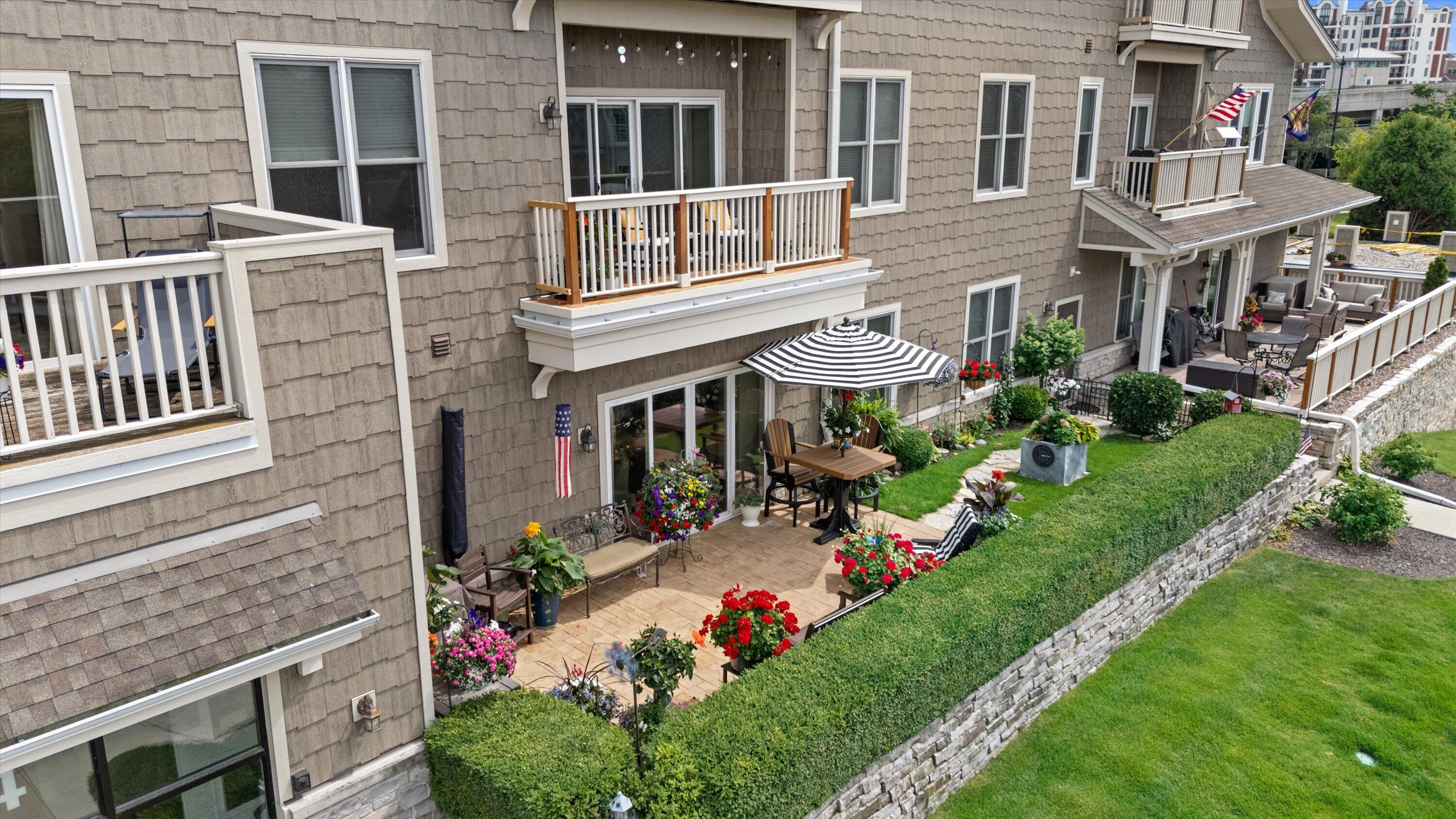 4 Gas Light Drive, Unit 111 Racine, WI 53403 - Photo 25 of 31 Aerial View of Patio