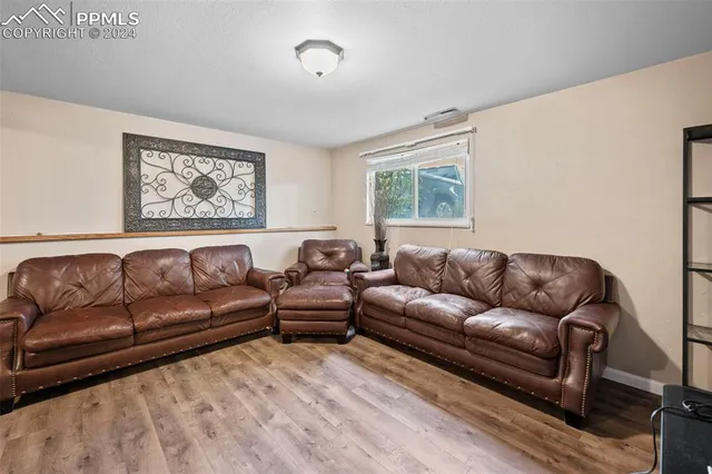 a living room with furniture and a couch