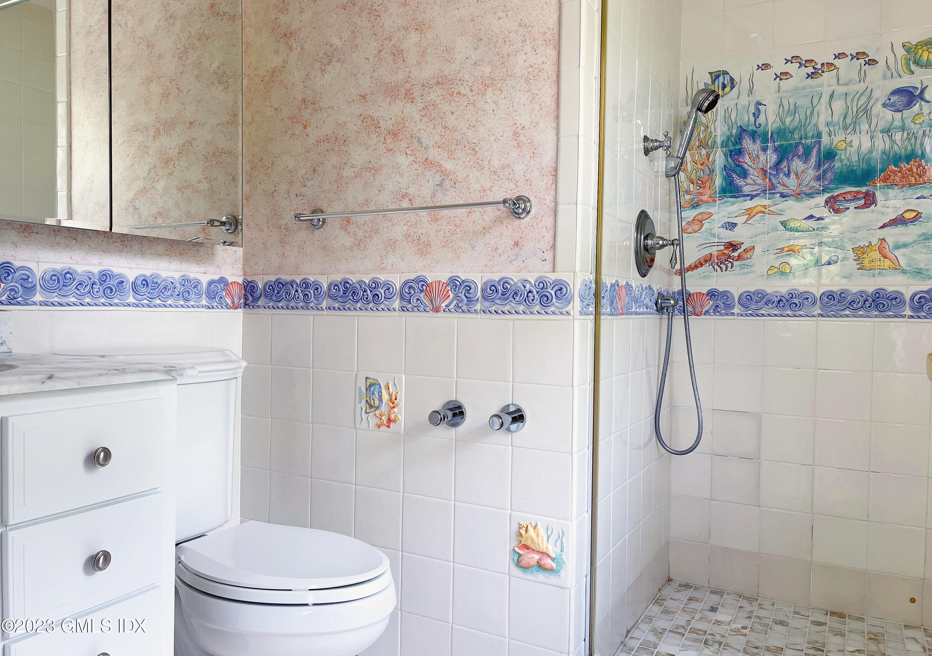 30 Split Timber Place Riverside, CT 06878 - Photo 36 of 45 a bathroom with a sink a toilet and shower curtain