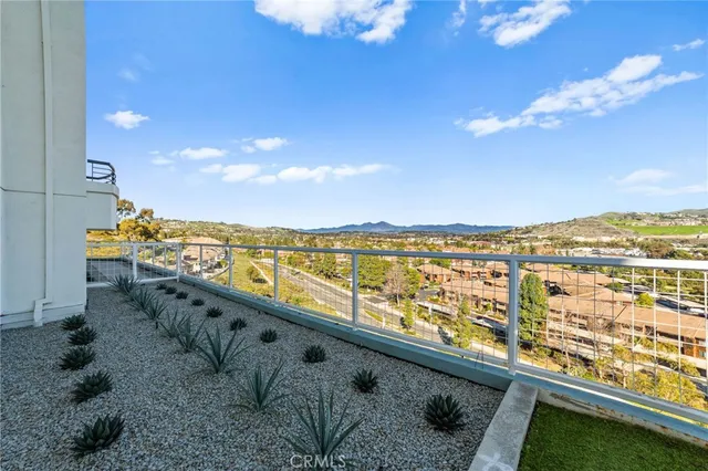a view of a city from a balcony