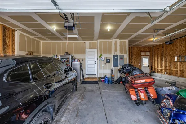 a view of a garage with stuff