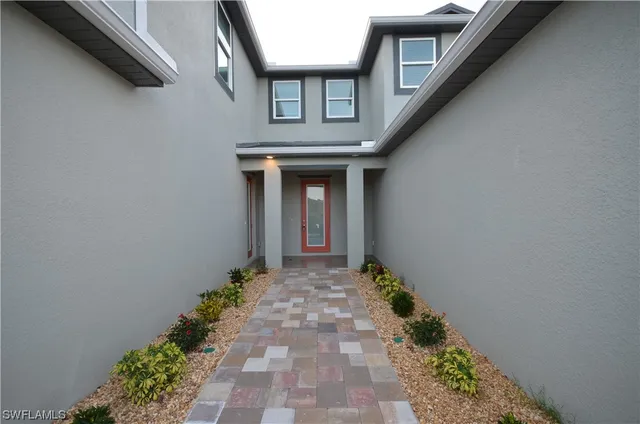 a front view of a house