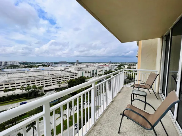 a balcony with a stove