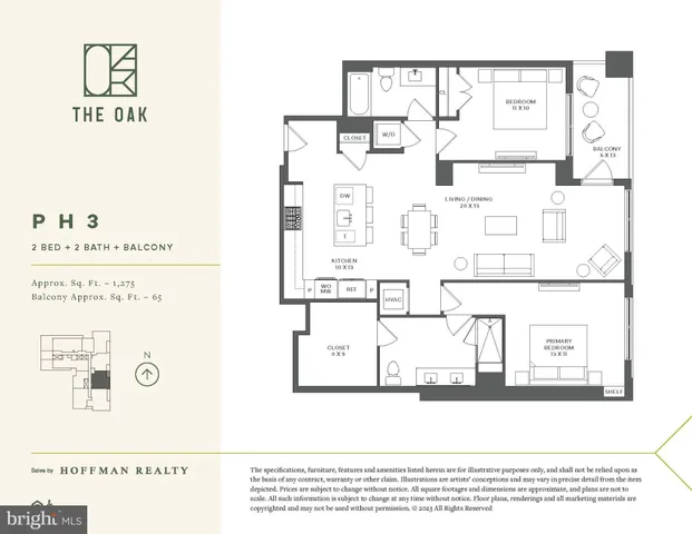 $1,005,000 | 255 West Falls Station Boulevard, Unit PH3, Falls Church, VA 22043
