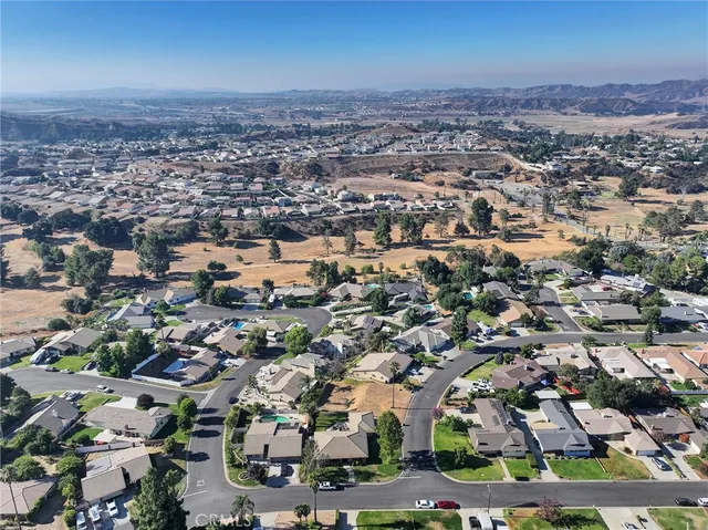 an aerial view of a city
