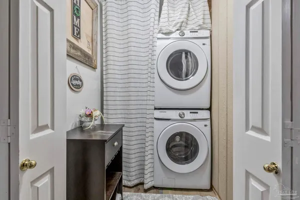 a view of washer and dryer in a utility room