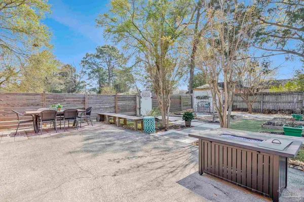 a view of outdoor space with seating