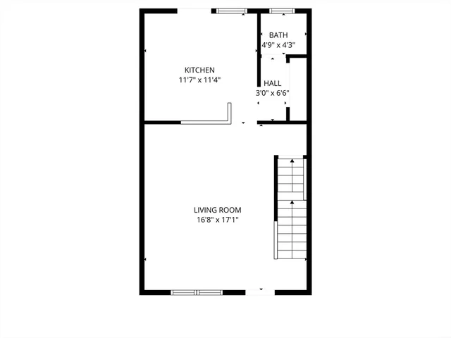 a picture of a bench in a white wall