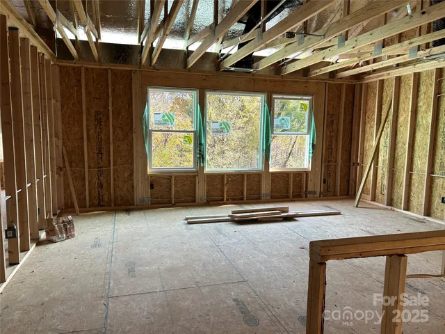 a view of an entryway with a door