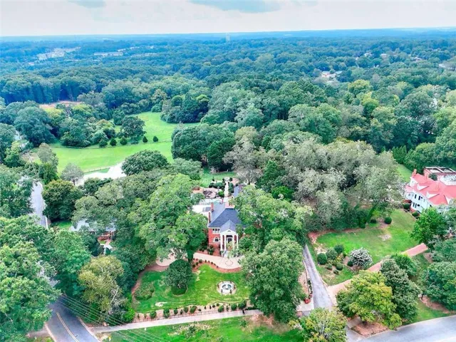an aerial view of multiple house