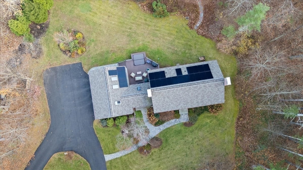 50 Stonecleave Road Boxford, MA 01921 - Photo 40 of 42 an aerial view of a house with backyard