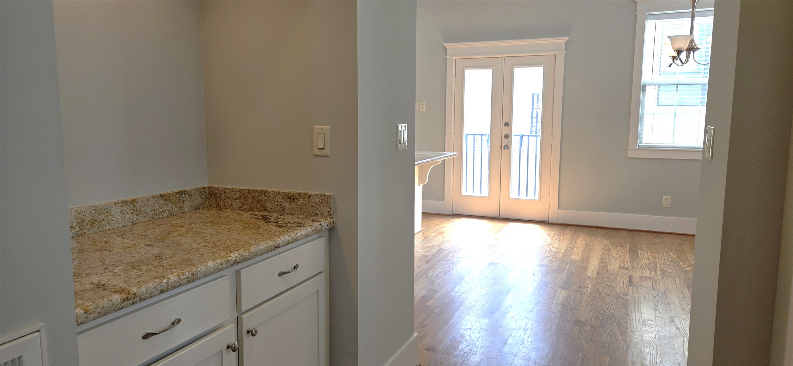 1117 Bonner Street Houston, TX 77007 - Photo 14 of 44 Dry bar located in hallway includes drawer and cabinet storage. View into dining area.