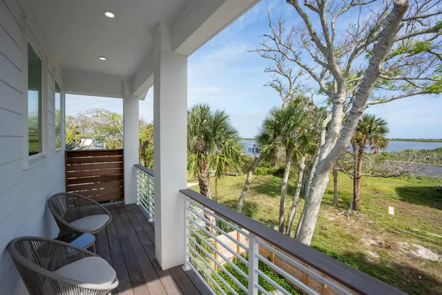 a view of a garden from a patio