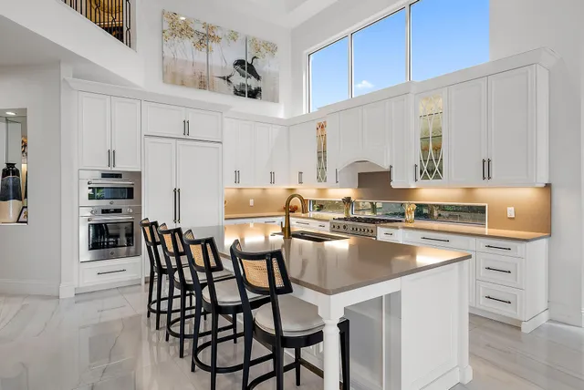 a bedroom with bed and a couch