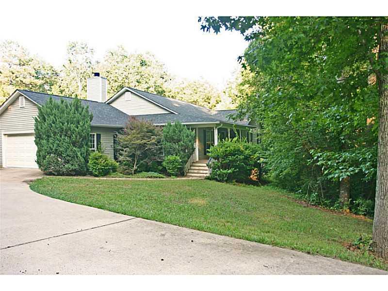 Exterior Front. Delightful easy-care vinyl 4 bedroom, 2 bath ranch tucked on 5 woodland acres in sought-after Cherokee County! Oodles of privacy!