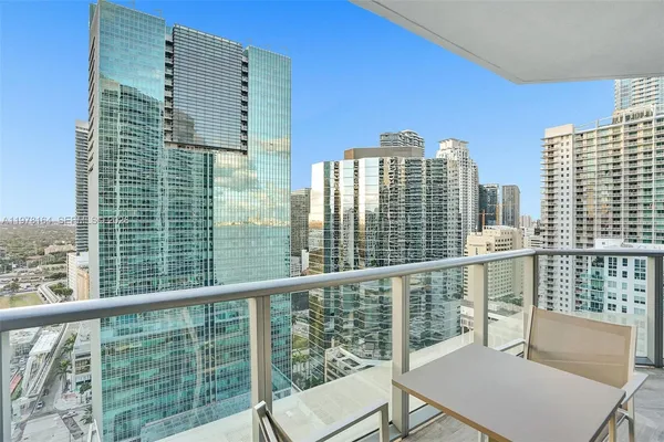 a view of balcony with city view