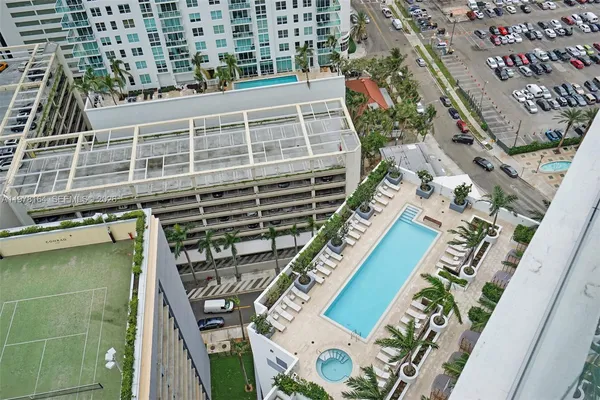 a view of a balcony with outdoor space