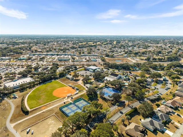 an aerial view of a city