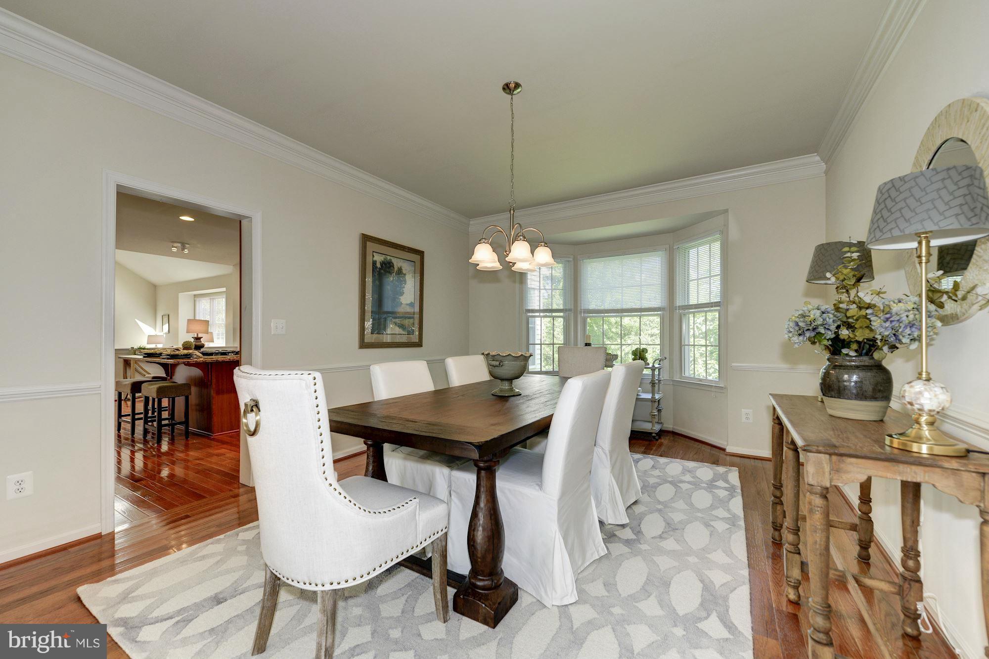 1357 Tunwell Stable Court Reston, VA 20194 - Photo 4 of 27 Dining Room w/bay window and great details
