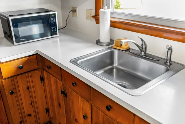 a close view of a stove top oven