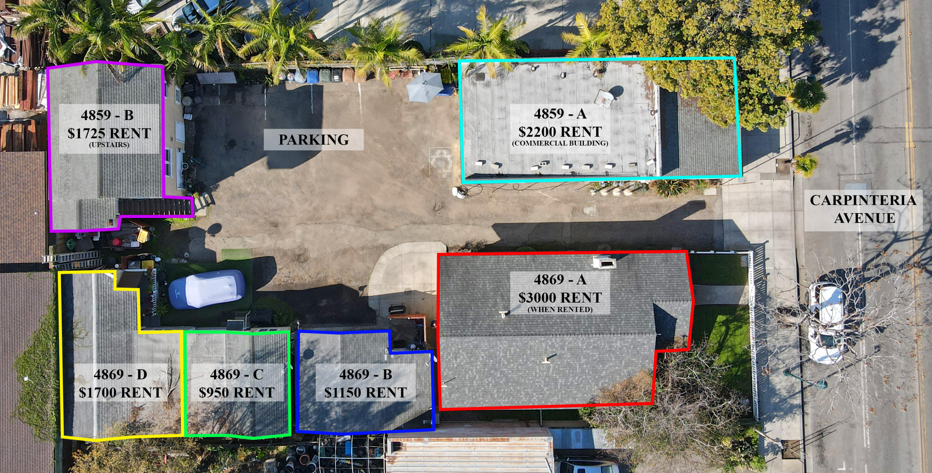 4869 Carpinteria Avenue Carpinteria, CA 93013 - Photo 47 of 47 Aerial with Rents