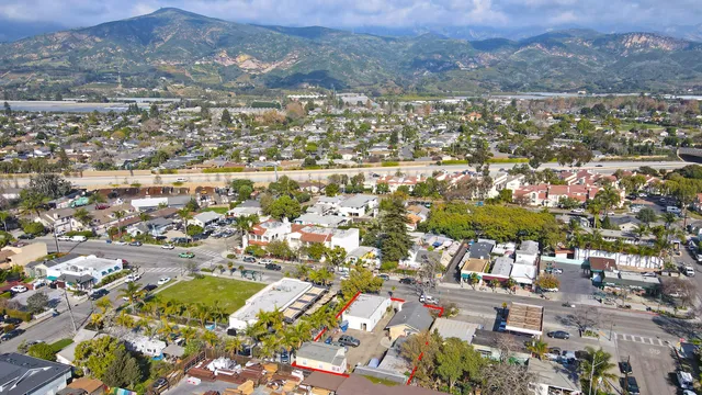 an aerial view of a city
