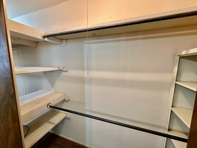 a close view of closet