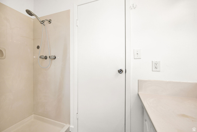 4155 Johnson Road Nibley, UT 84321 - Photo 18 of 71 Bathroom featuring a shower stall and vanity