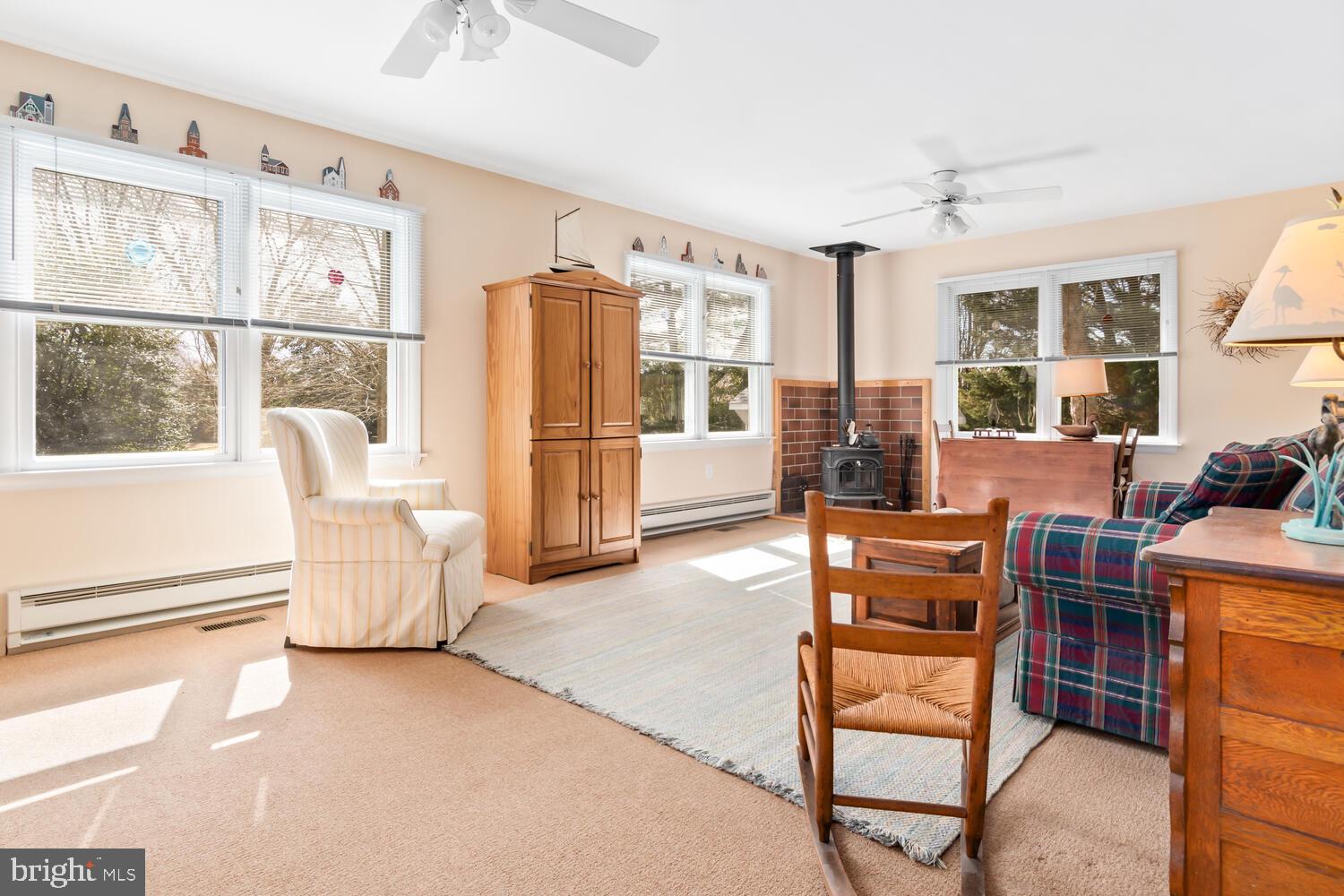 1624 Seward Road Chester, MD 21619 - Photo 12 of 48 Family rm with wood stove & french doors