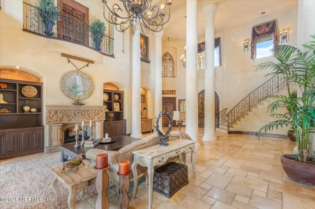 a view of a swimming pool and outdoor space