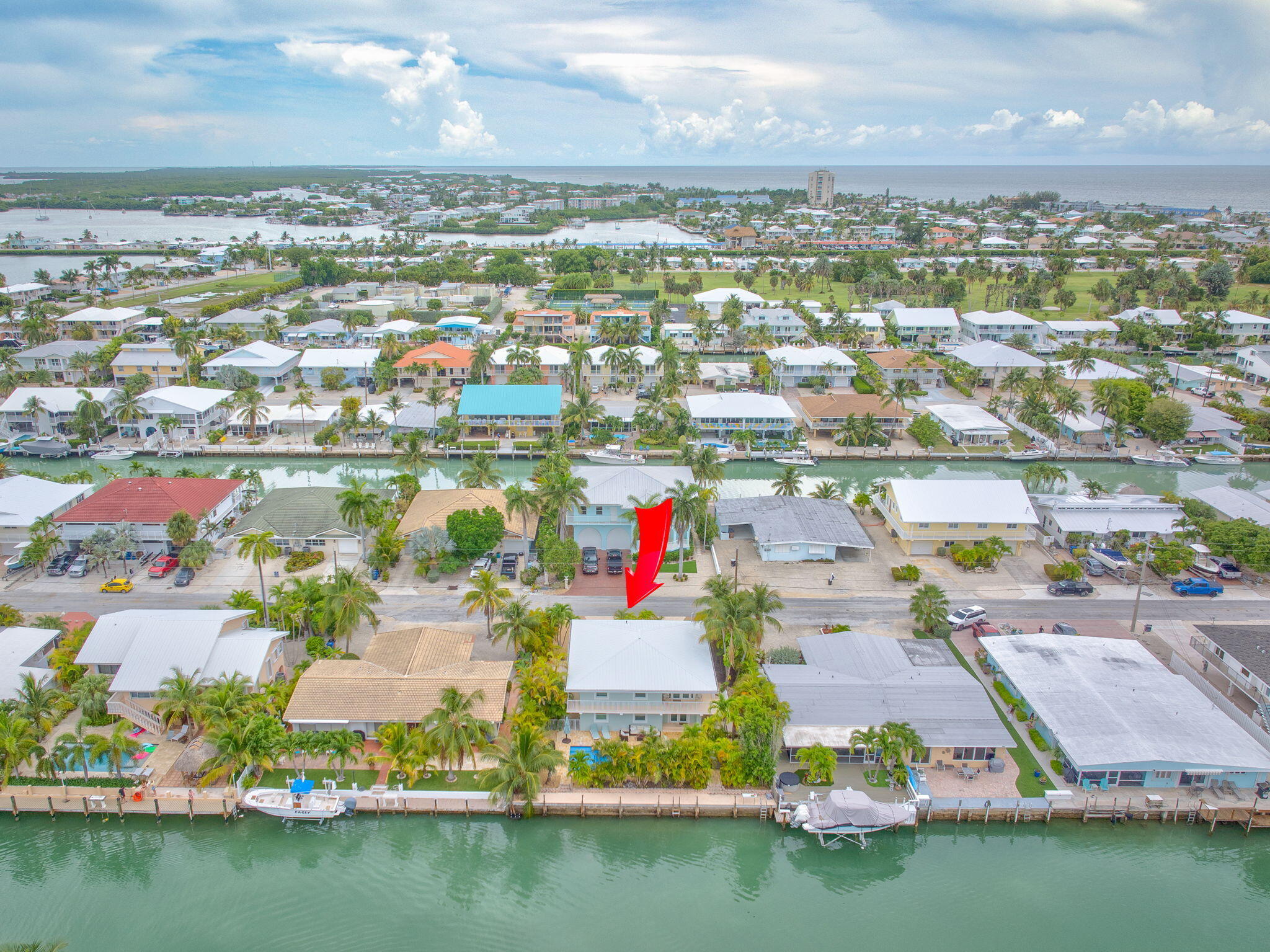 581 10th Street Key Colony Beach, FL 33051 - Photo 47 of 50 an aerial view of residential houses with outdoor space