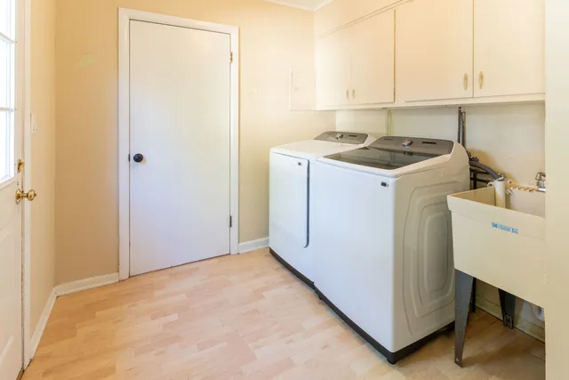 a view of a kitchen from the hallway