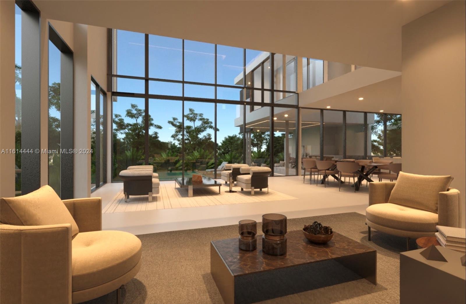 785 Fernwood Road Key Biscayne, FL 33149 - Photo 20 of 44 a view of a livingroom with furniture and a large window