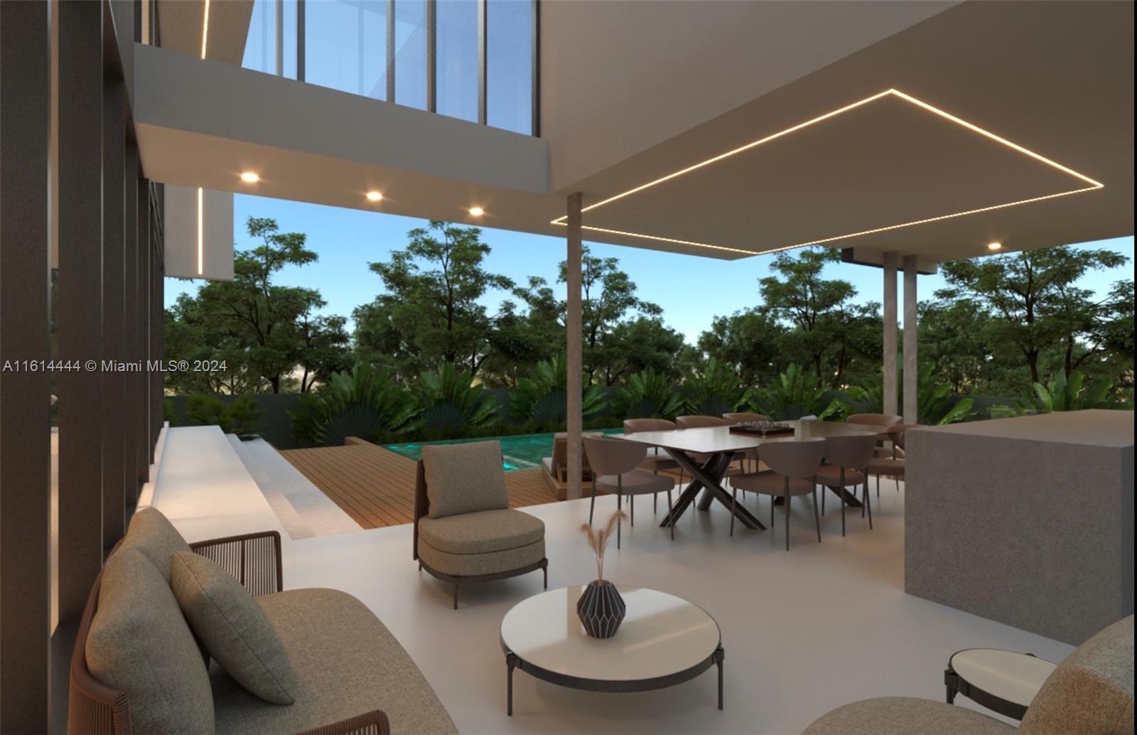785 Fernwood Road Key Biscayne, FL 33149 - Photo 23 of 44 a patio with patio a table and chairs