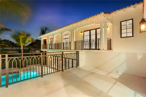 a view of a balcony