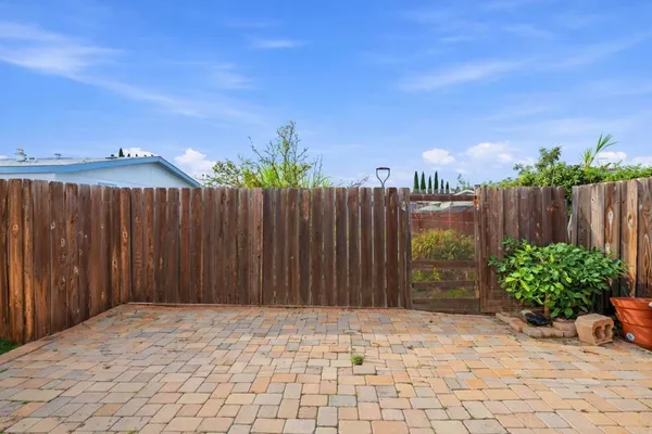 a view of a backyard