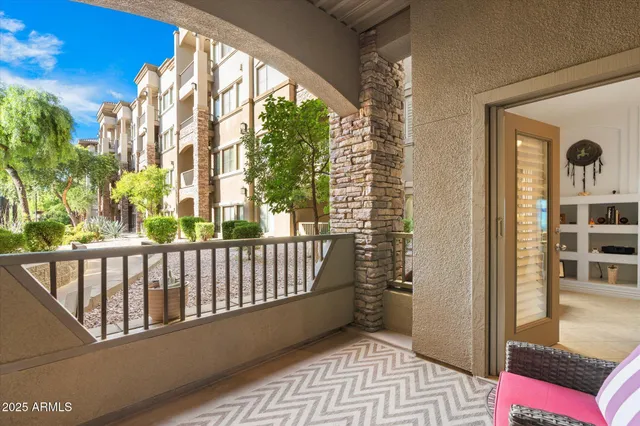 a building with trees in front of it