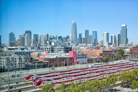 a view of a city from a balcony