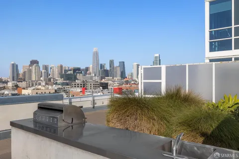 a view of a city with tall buildings