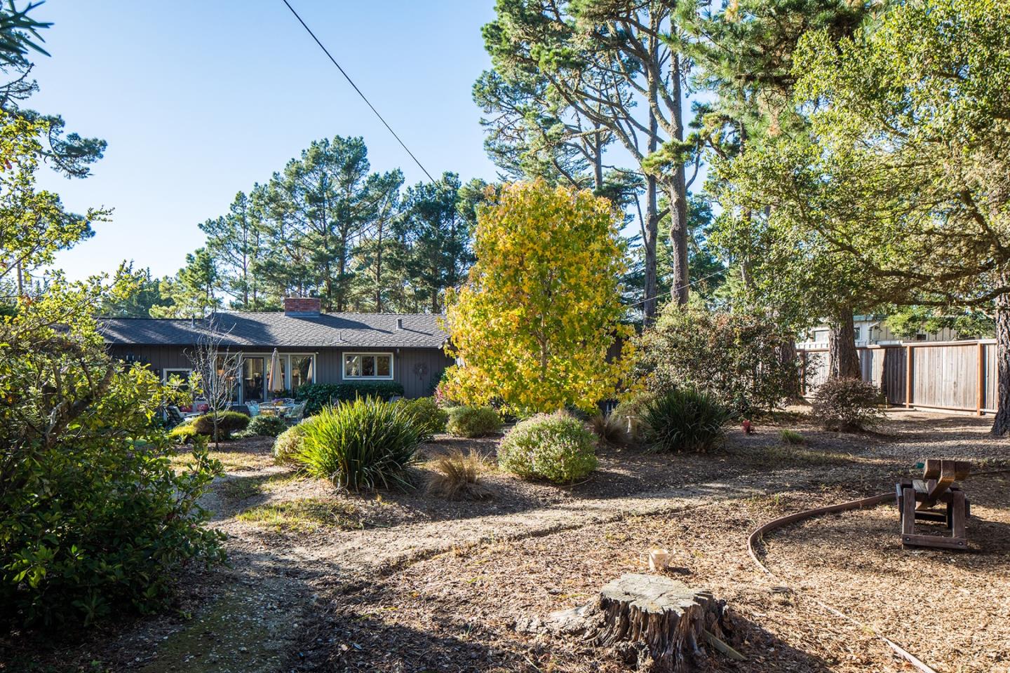 4117 Sunridge Road Pebble Beach, CA 93953 - Photo 21 of 30 a view of a house with a yard and sitting area