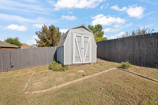 a backyard of a house