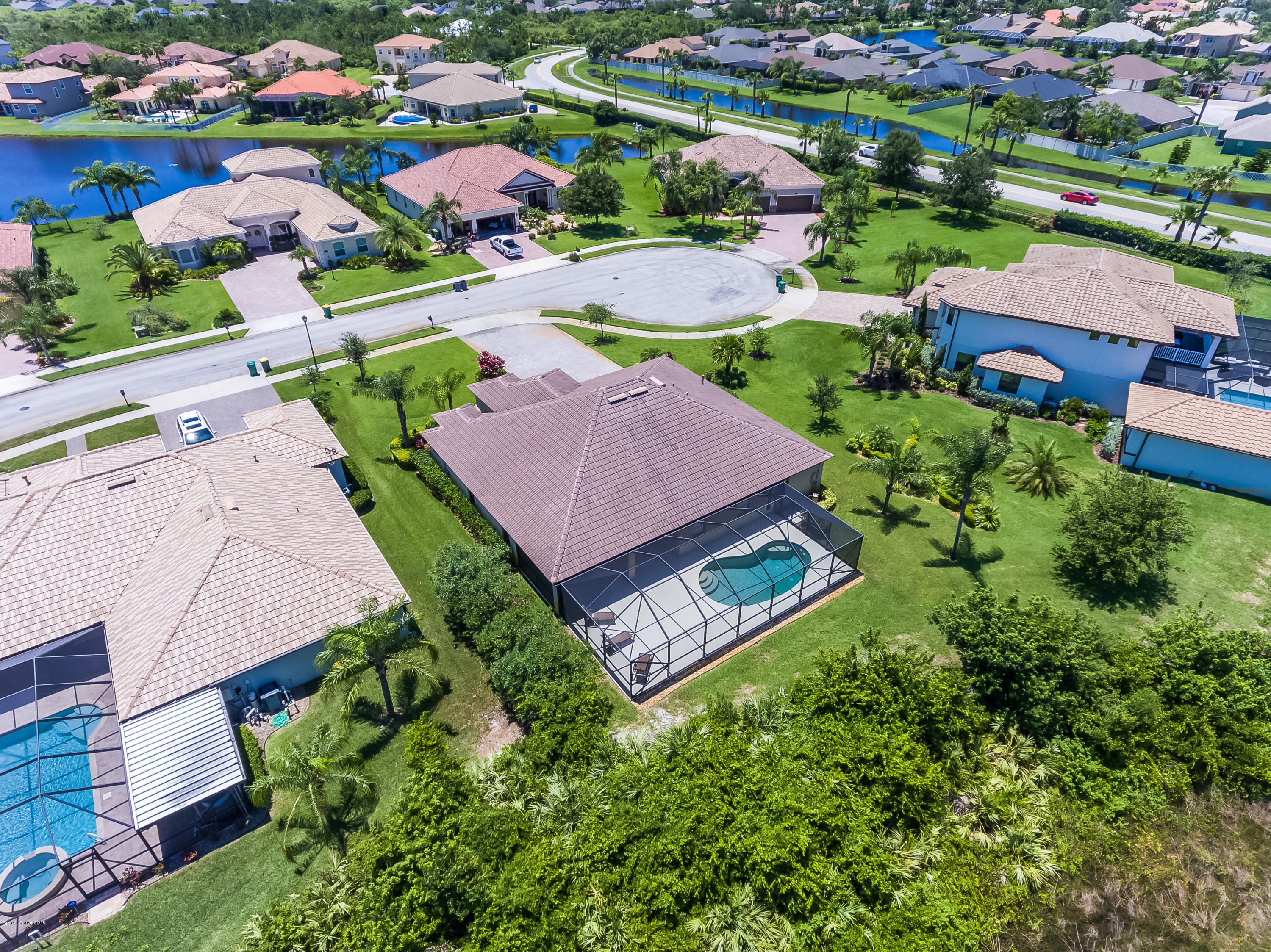 4025 Waterloo Place Melbourne, FL 32940 - Photo 27 of 29 an aerial view of a house with a garden